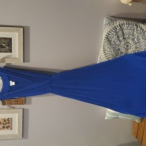 HP🌟 Effortlessly Stunning MOTHERHOOD MATERNITY Blue Tie-Waist Maxi Dress